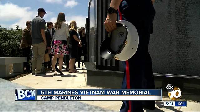 Camp Pendleton unveils 5th Marines Vietnam War Memorial