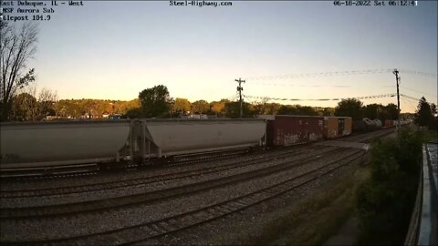 Fakebonnet Leading EB Manifest at East Dubuque, IL on June 18, 2022 # Steel Highway #