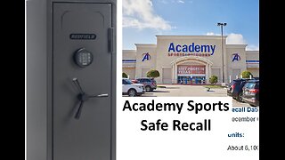 Academy sports gun safe recall, fails its 1 job