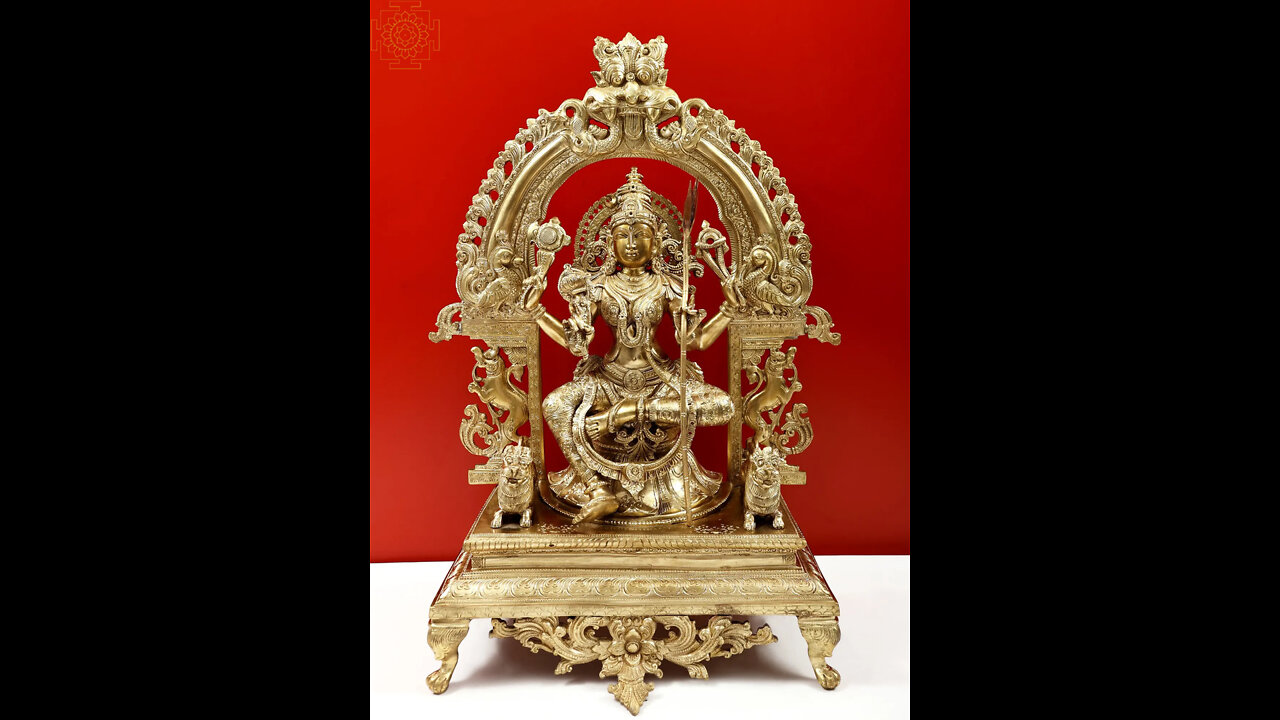 24" Goddess Rajarajeshwari (Tripura Sundari) - Hoysala Art | Handmade | Exotic India Art