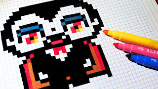 how to Draw Kawaii Vampire - Hello Pixel Art by Garbi KW