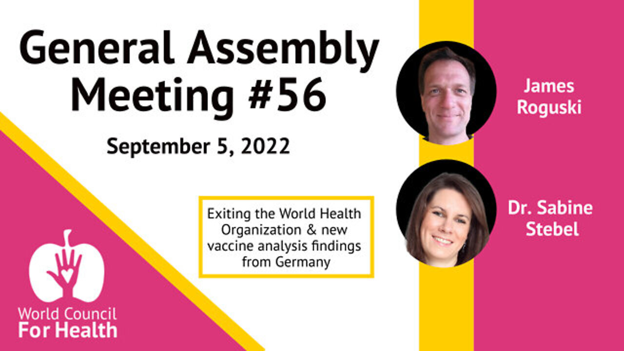 James Roguski & Dr. Sabine Stebel - World Council for Health General Assembly #56