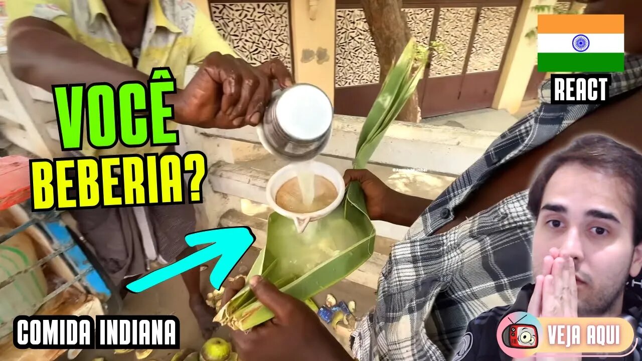 Este SUCO é SERVIDO de um JEITO INUSITADO! Reagindo a COMIDAS DE RUA INDIANAS | Veja Aqui Reacts