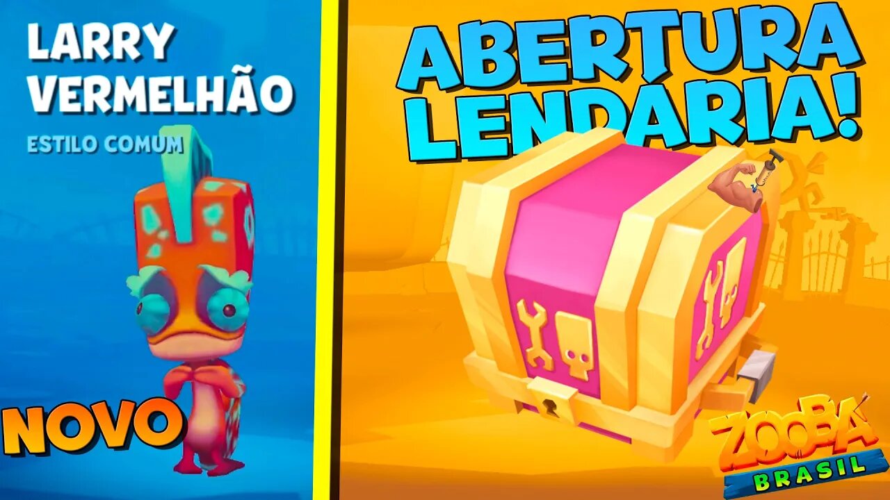 VERMELHÃO! NOVA skin do LARRY Grátis está linda! Abertura de Baú lendário Zooba