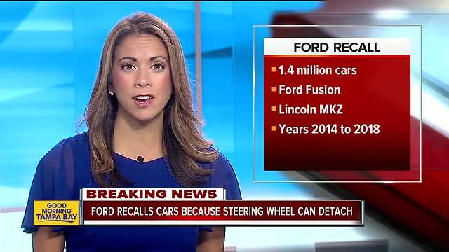 Ford recalls almost 1.4M cars; steering wheel can detach from steering column