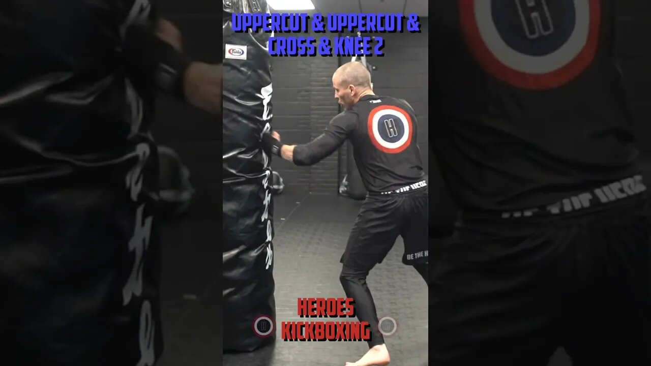 Heroes Training Center | Kickboxing "How To Double Up" Uppercut & Uppercut & Cross & Knee 2 #Shorts