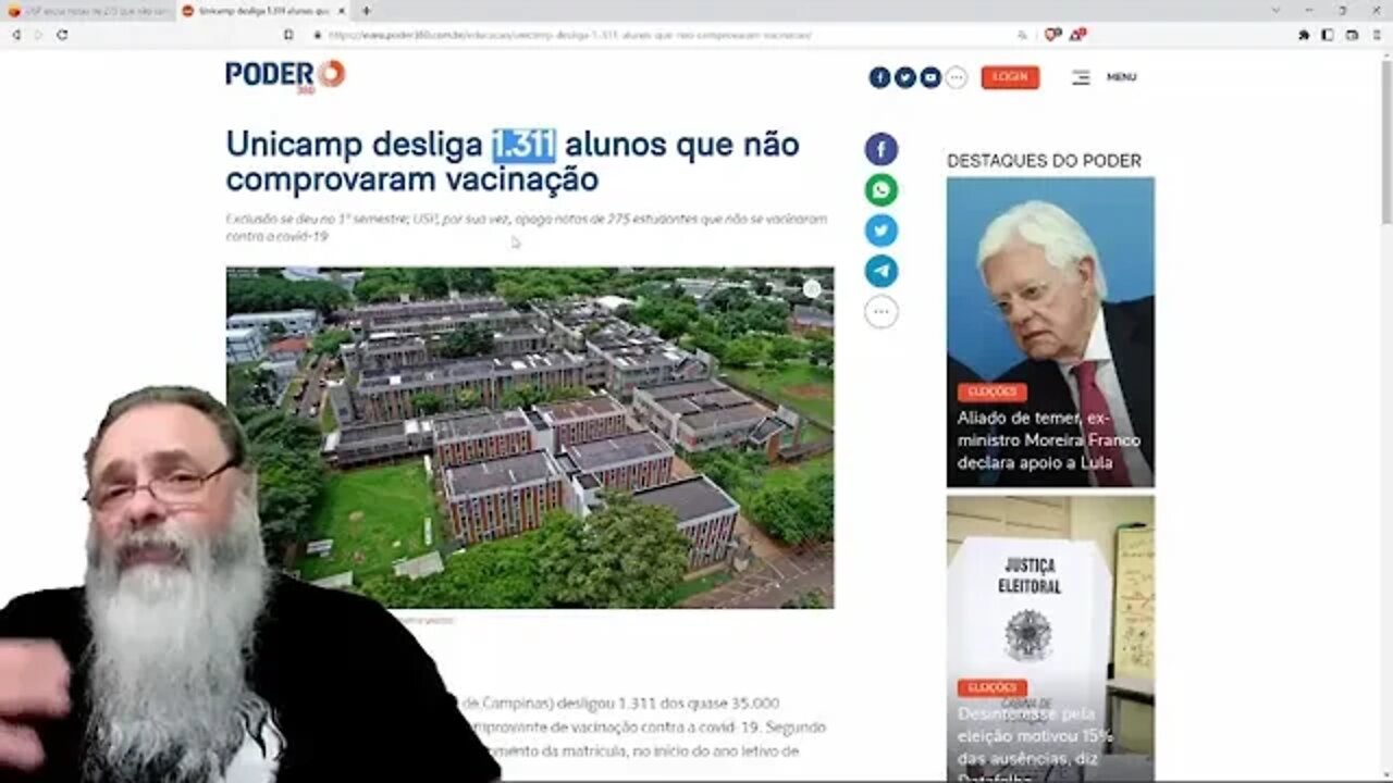 USP zera notas, UNICAMP expulsa ALUNOS que NÃO COMPROVARAM VACINAÇÃO em clara AÇÃO POLÍTICA