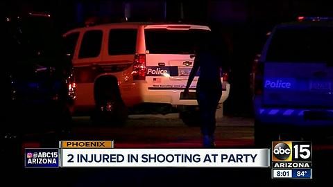 Two hurt after drive-by shooting at Phoenix party, search for suspect underway