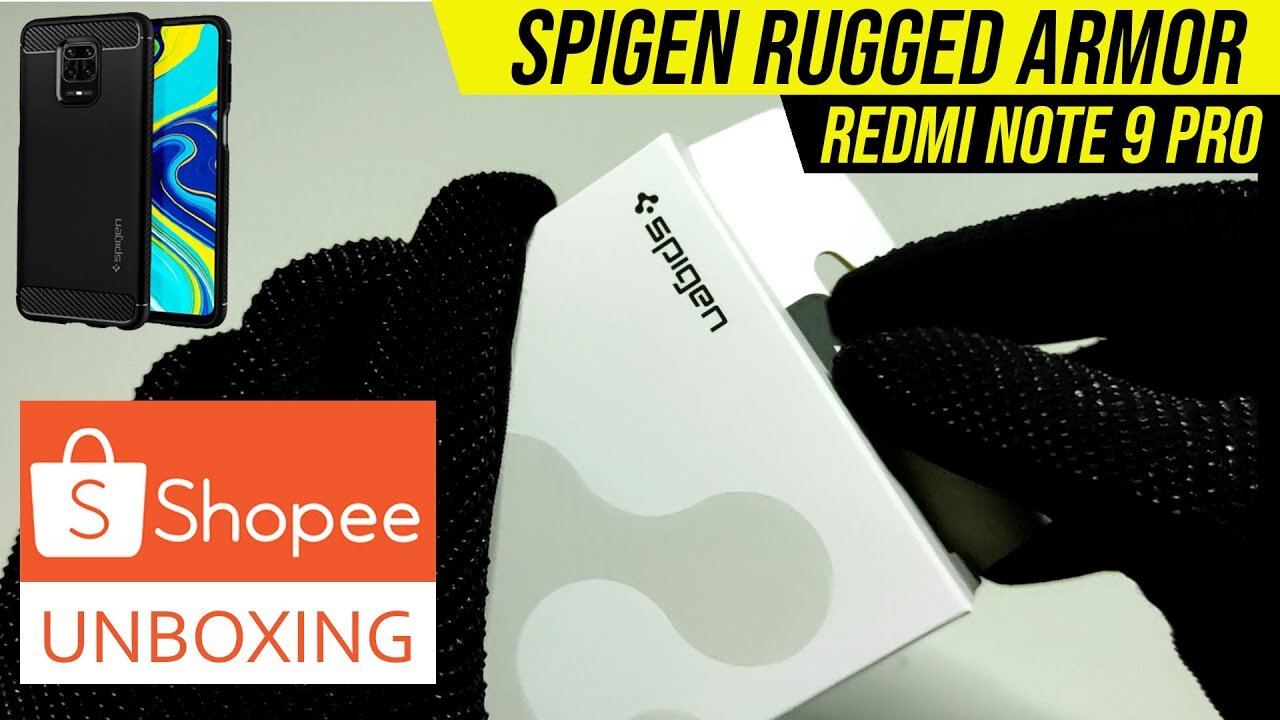 Spigen Xiaomi Redmi Note 9S/9Pro Case Rugged Armor Unboxing | SHOPEE PH