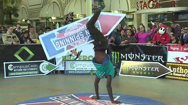 Fremont Street Experience hosts World Sign Spinning Championship