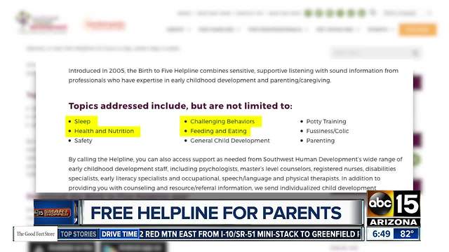 Have a question moms or dads of little ones? There's a free help line for you