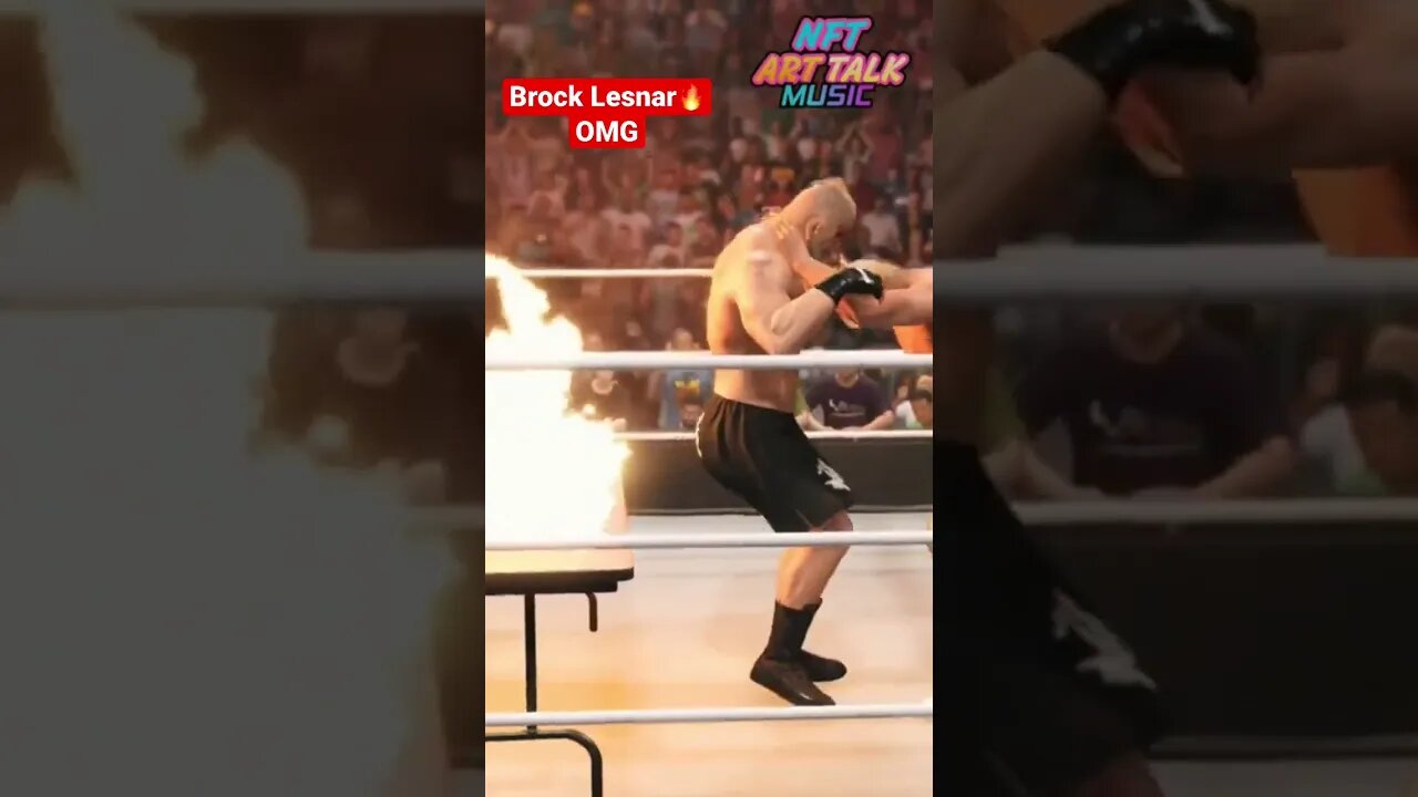 Brock Lesnar Set on Fire 🔥 Cody Rhodes American Nightmare 😳🤼♂️🎮 WWE 2k23