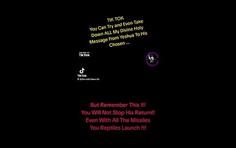 Tik Tok Censorship Against Yeshua Has Gone To Far ....