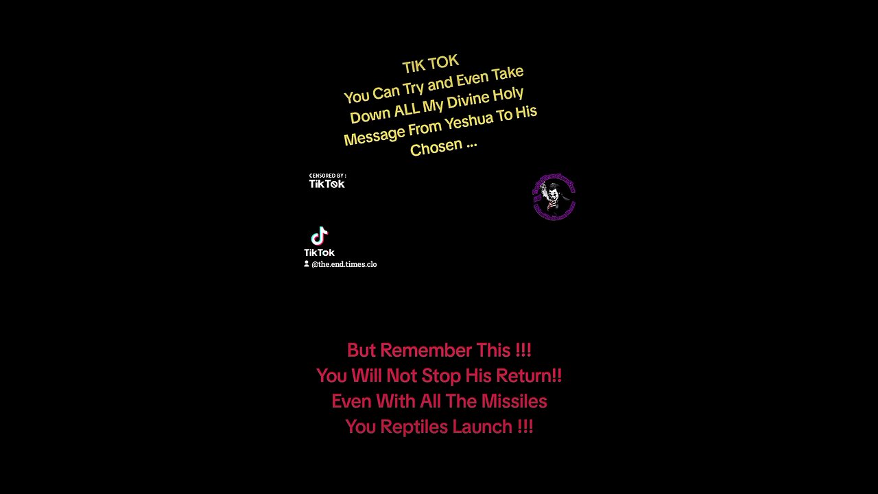 Tik Tok Censorship Against Yeshua Has Gone To Far ....