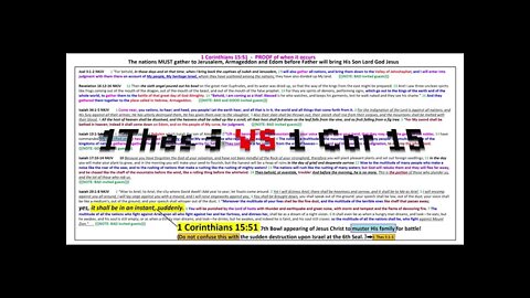 1 Thes 5 VS 1 Cor 15