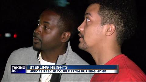 3 Strangers rush to save a family as their home is up in flames