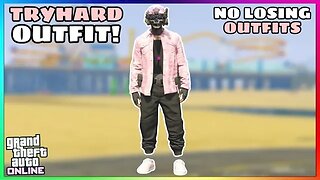 Easy Black Joggers Invisible Torso Glitch Pink Tryhard Modded Outfit (No Transfer) (GTA Online)