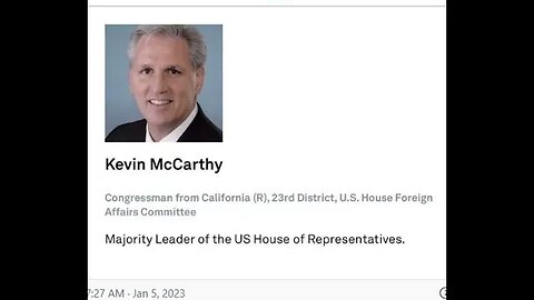 Kevin McCarthy House Speaker Vote - 4th day of votes