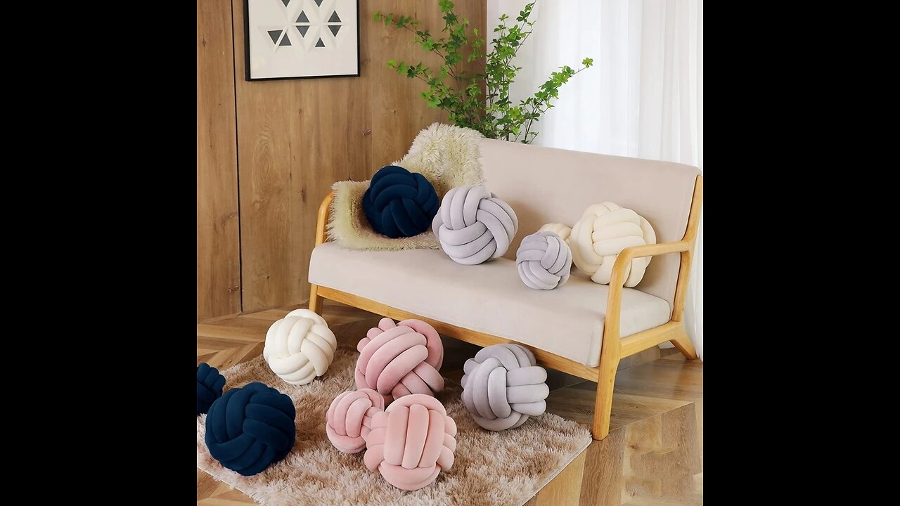 Soft Knot Ball Pillows Round Throw Pillow Cushion