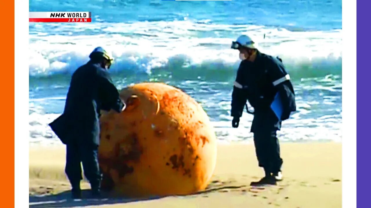 Mysterious Metal Ball On A Beach 🟠⚪🟣 NPC Global