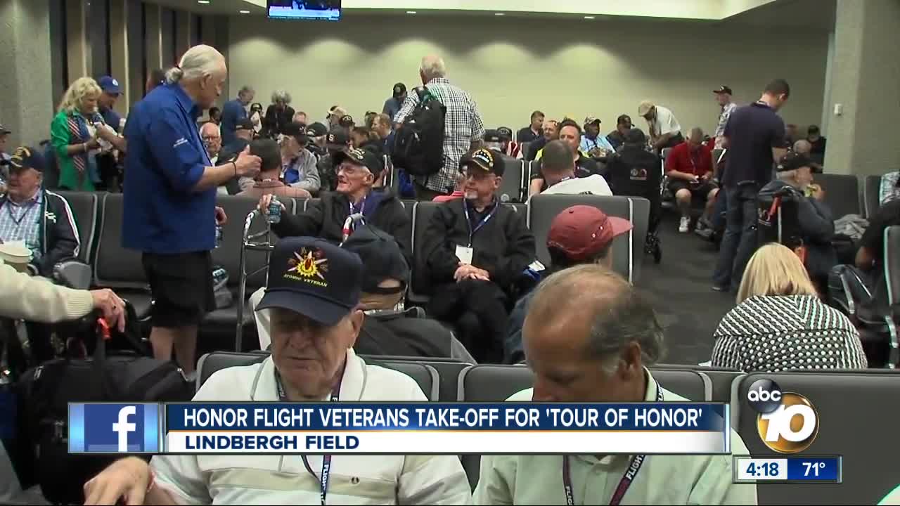 San Diego veterans leave on Honor Flight