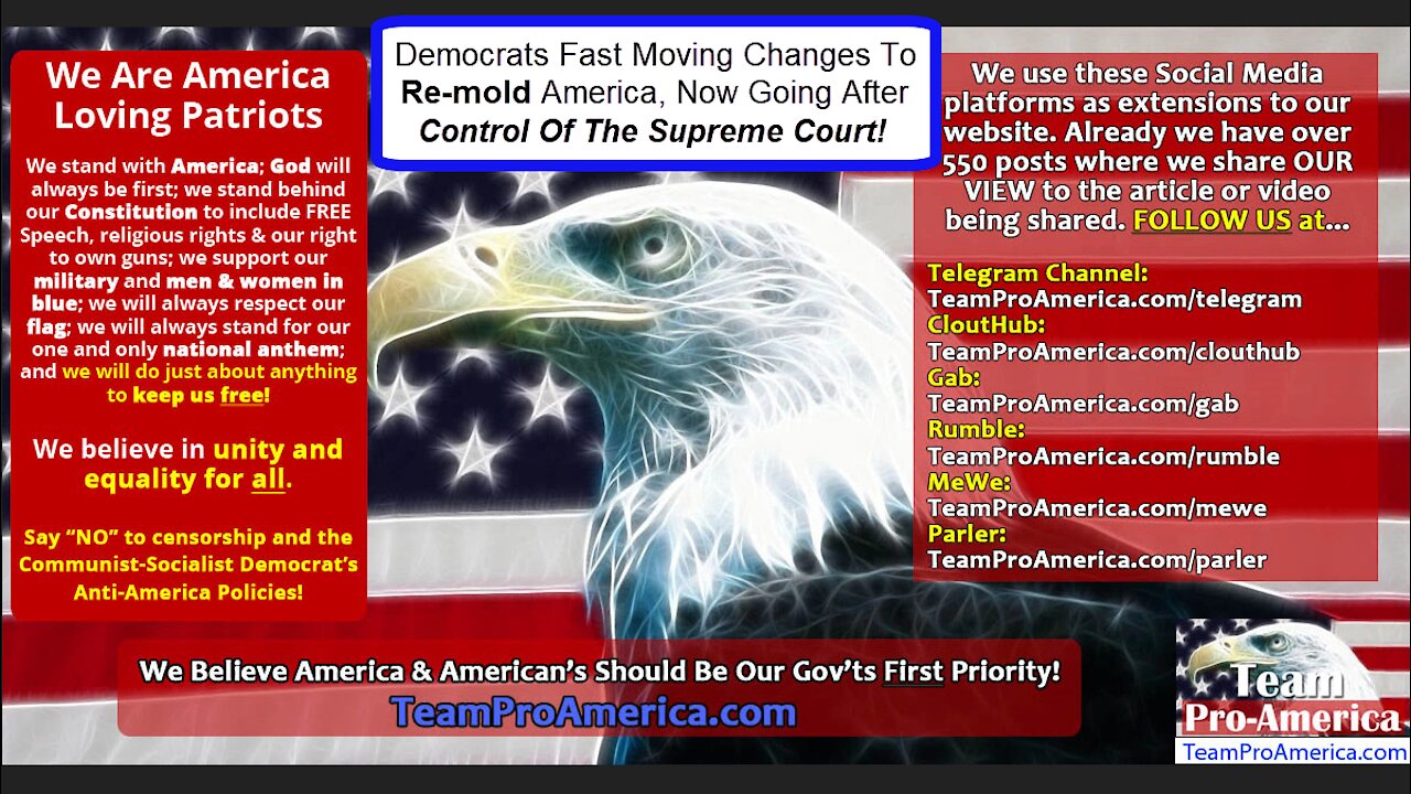 Democrats Re-Molding America Are Now After Control Of Supreme Court