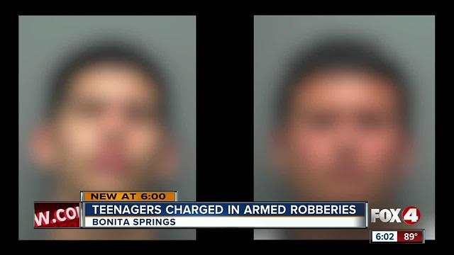Two 14 year olds arrested for armed robberies in Bonita Springs