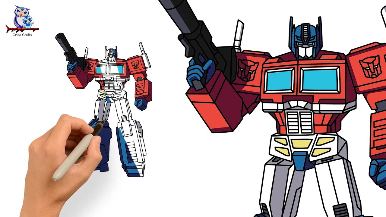 How to Draw Optimus Prime G1 Transformers - Art Tutorial