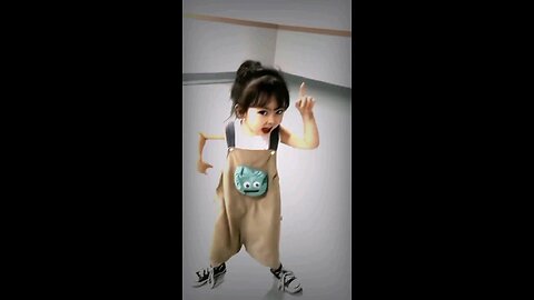 Cute little baby dancing