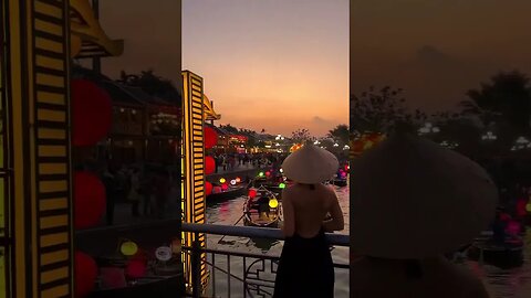 Magic sunset in Hoi an.