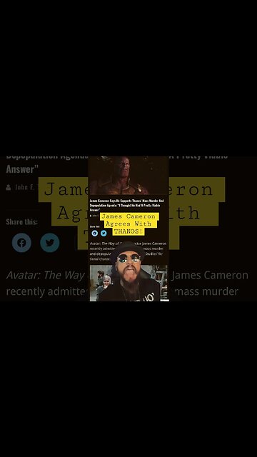 Avatar 2 Director James Cameron Says Thanos’ Snap Is A GOOD Idea #shorts