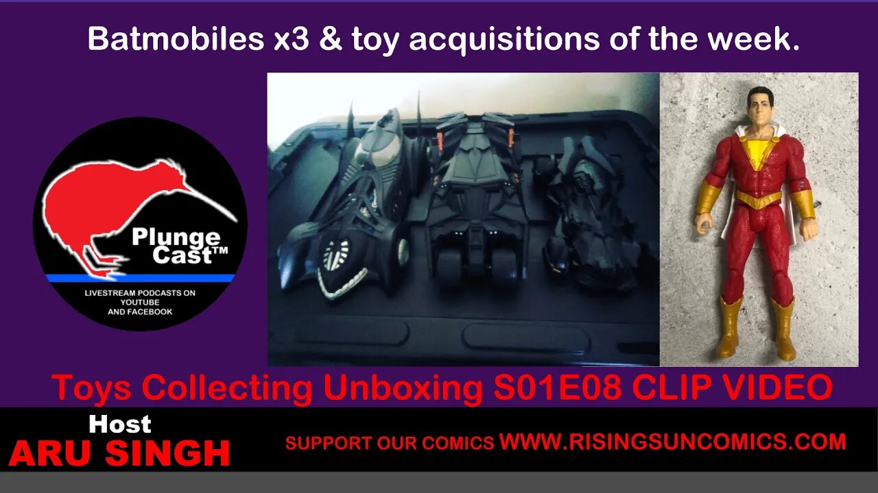 PlungeCast™ S02E08 Clip: Batmobiles x3 & toy acquisitions of the week.