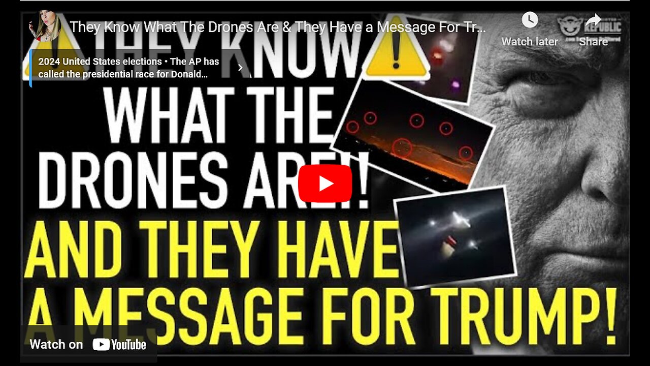 They Know What The Drones Are & They Have a Message For Trump!