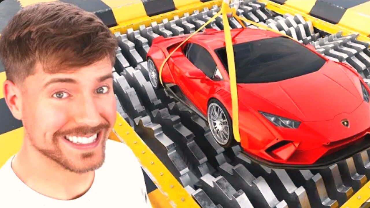 Lamborghini Vs World's Largest Shredder! Mrbeastf1!