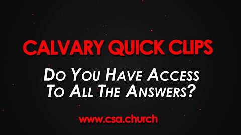Do You Have Access To All The Answers?