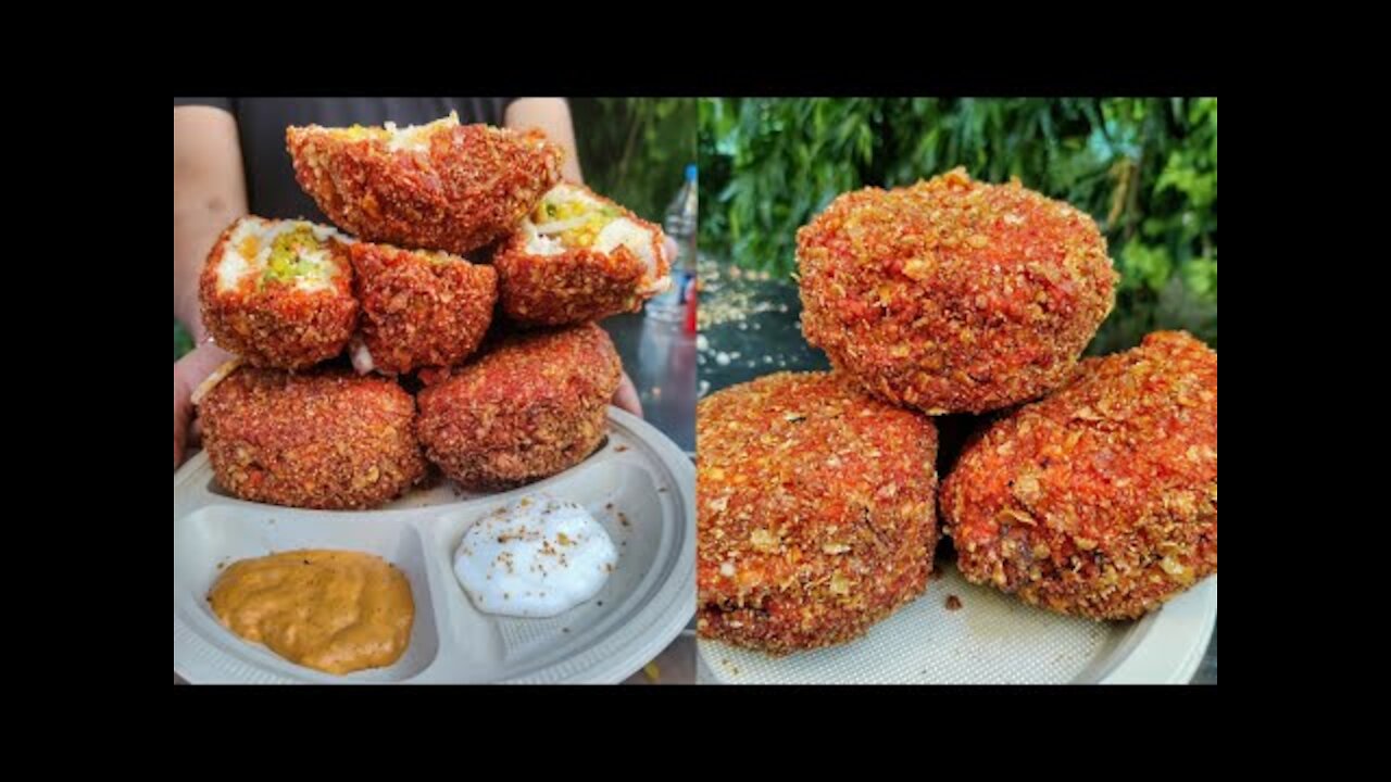 Crunchy Kurkure Burger 🍔😍🤤 Street Food