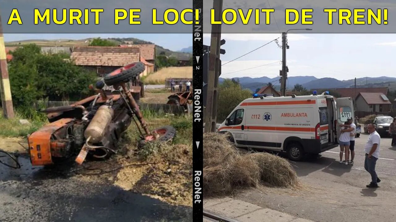 A MURIT PE LOC! UN BĂRBAT CE CONDUCEA UN TRACTOR A FOST LOVIT DE TREN