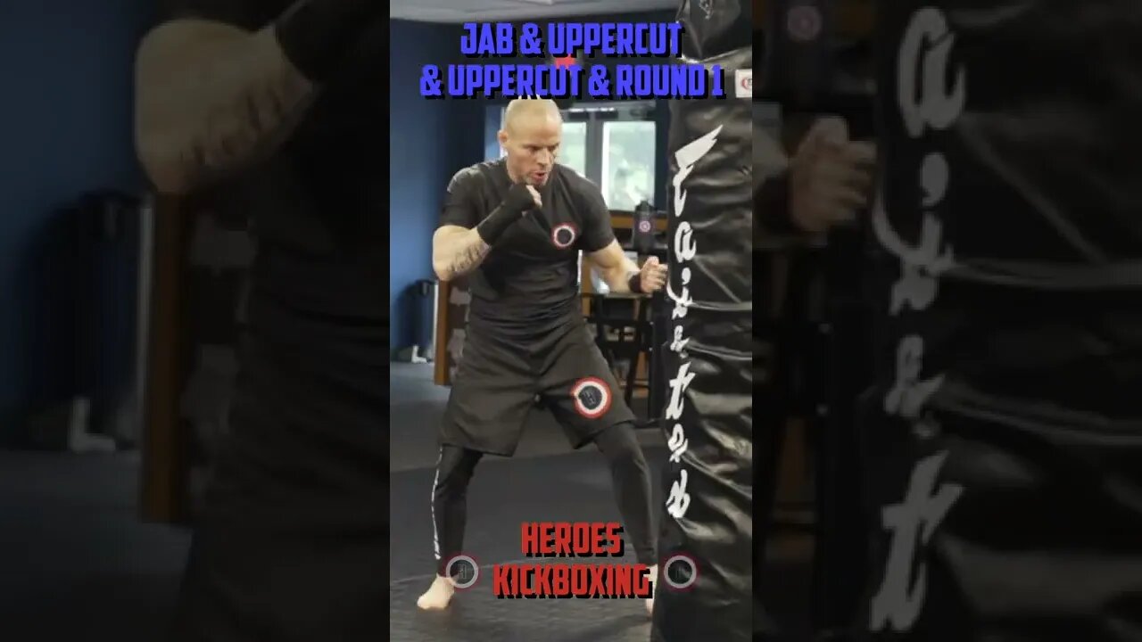 Heroes Training Center | Kickboxing "How To Double Up" Jab & Uppercut & Uppercut & Round 1 | #Shorts