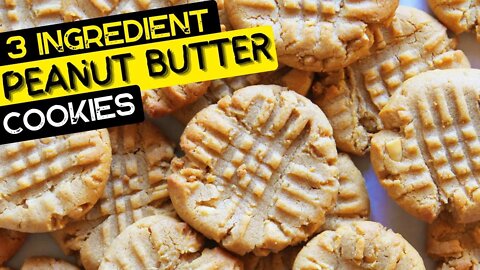Three Ingredient Peanut Butter Cookies | iambaker.net