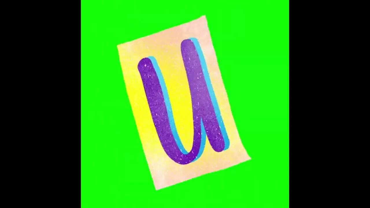 letra U - tela verde @ScanPlay 