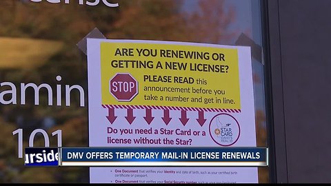 DMV to offer mail-in renewals for expired driver's licenses through 2018