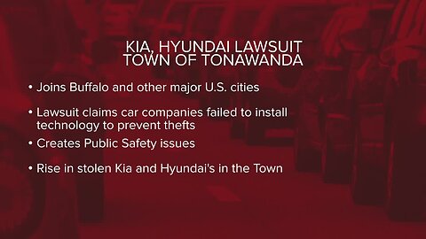 Town of Tonawanda to file lawsuit against Kia and Hyundai