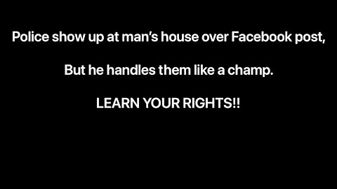Police show up at men’s house over Facebook post about FACTS! #UCNYNEWS