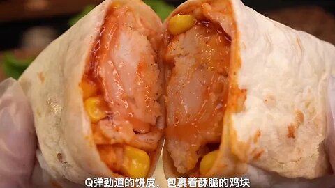 Best not to eat greasy chicken roll, to bite