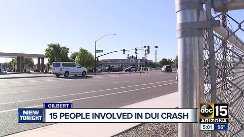 15 people involved in DUI crash in Gilbert