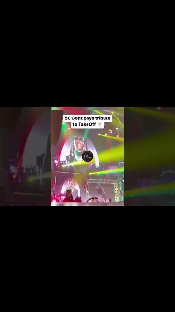 50Cent pays tribute to OffSet during his concert 🕊
