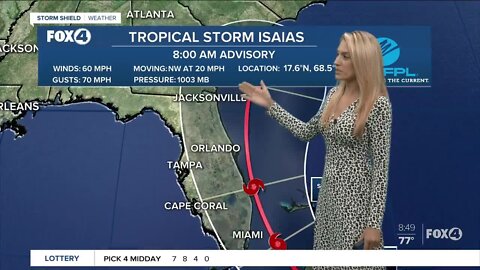 Tropical Storm Isaias inches closer to Hispaniola