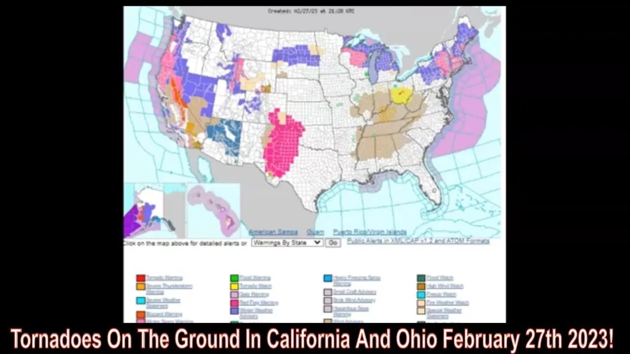 Tornadoes On The Ground In California And Ohio February 27th 2023!