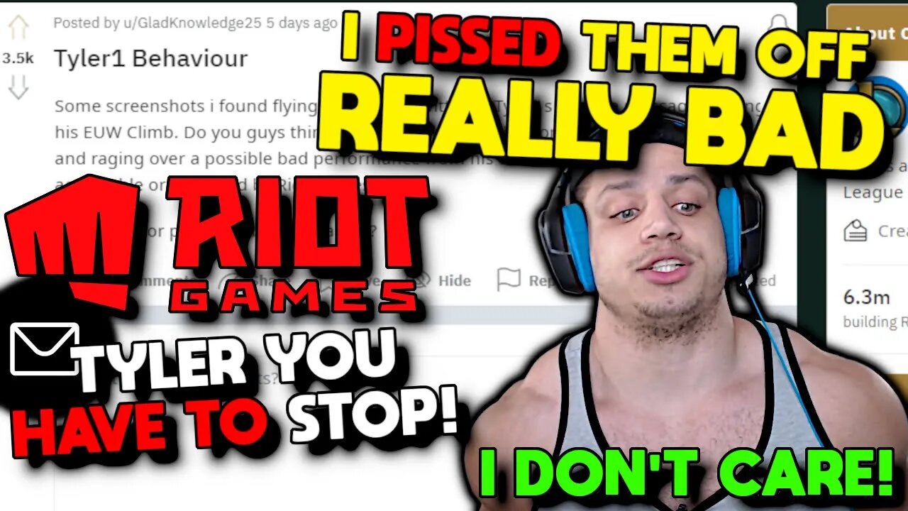 Tyler1 PISSED Riot Games