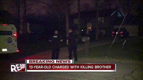 13-year-old charged with killing brother